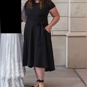 Black high-low dress w/tie
